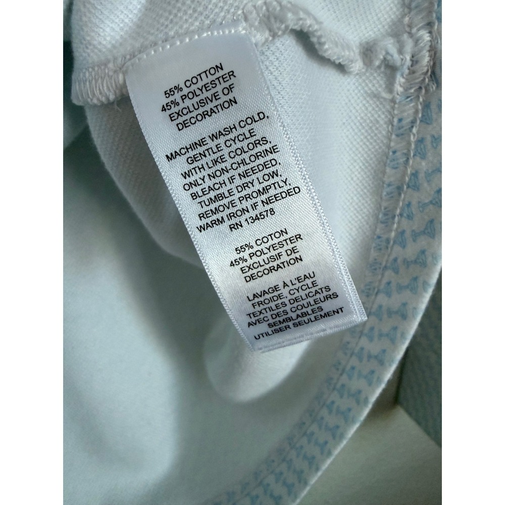 Vineyard Vines Mens Martini Glass Print Quarter Zip Pullover Blue White Medium - Picture 5 of 10